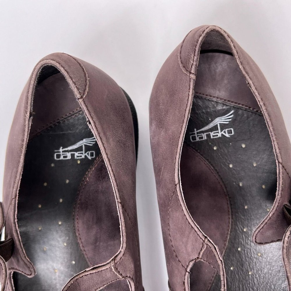 Dansko Brown Nubuck Leather Round Toe Mary Jane Comfort Shoes Size 41 US 10.5 11 - Picture 8 of 12